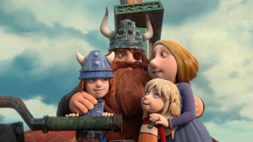Viking v objemu s svojo družino.